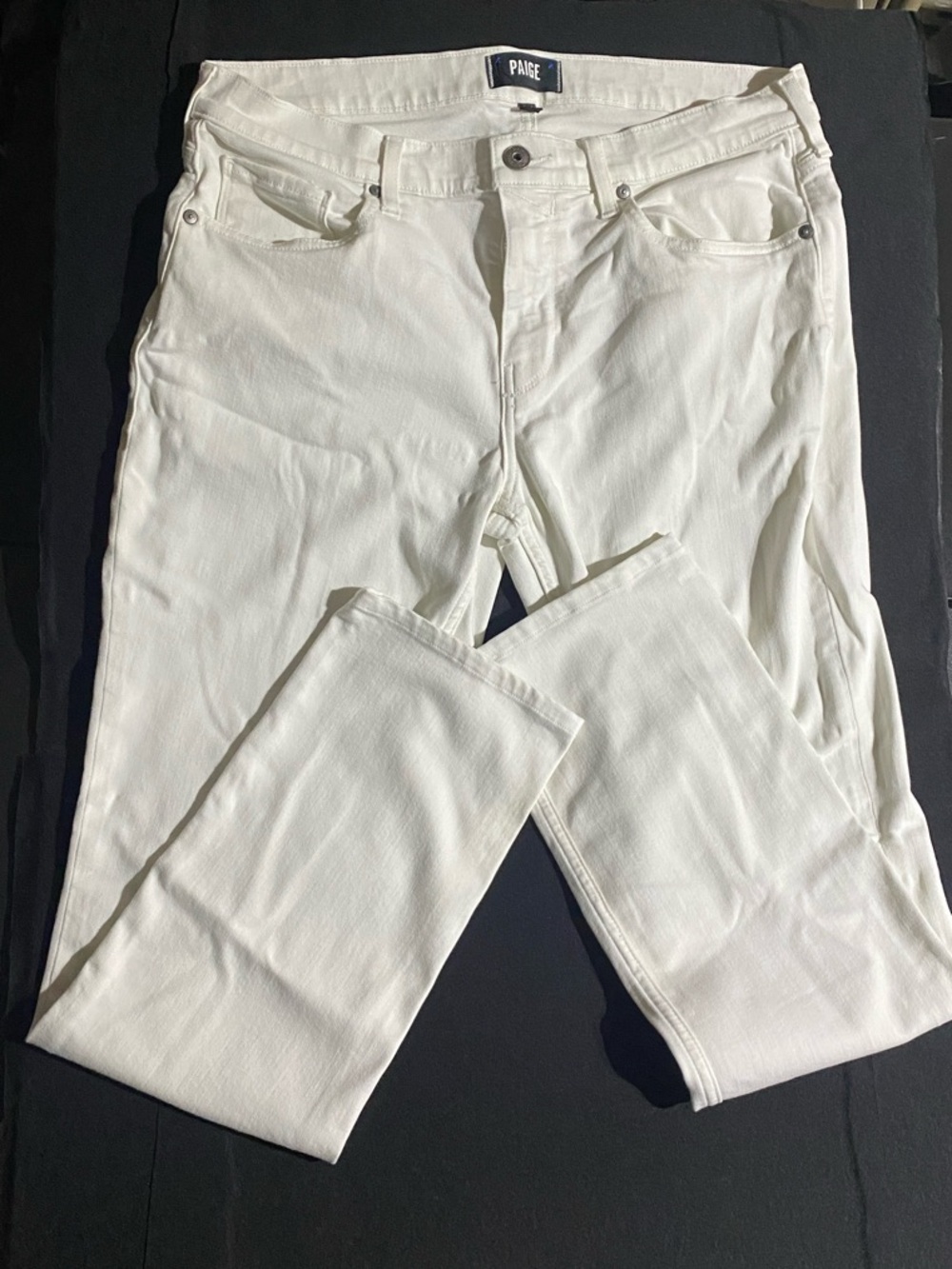 PAIGE Men's White Federal Slim Straight Jeans Sz 33x32
